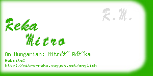 reka mitro business card
